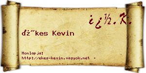 Ékes Kevin névjegykártya